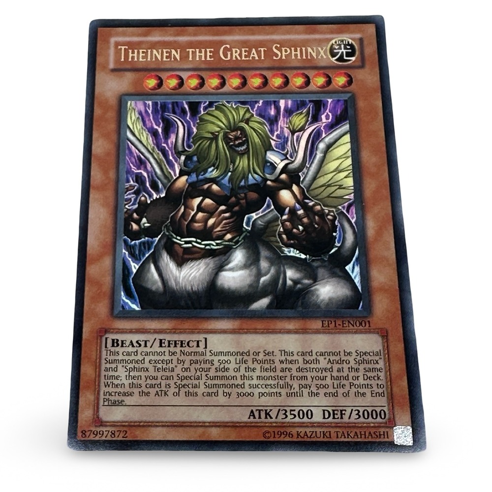 Yu-Gi-Oh Theinen the Great Sphinx EP1-EN001 Ultra Rare Beast Effect Card Light